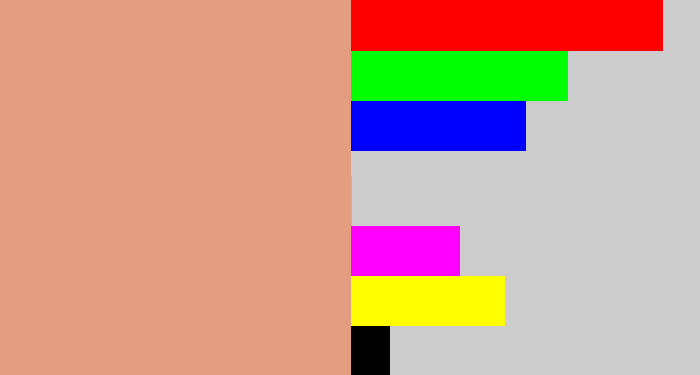 Hex color #e49d80 - pinkish tan