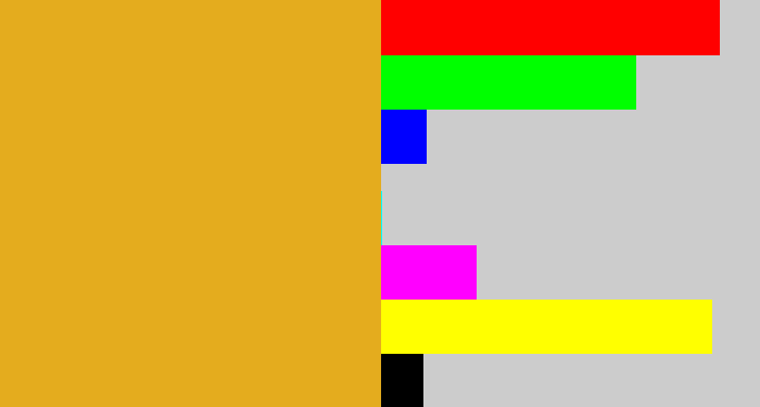 Hex color #e4ac1e - squash