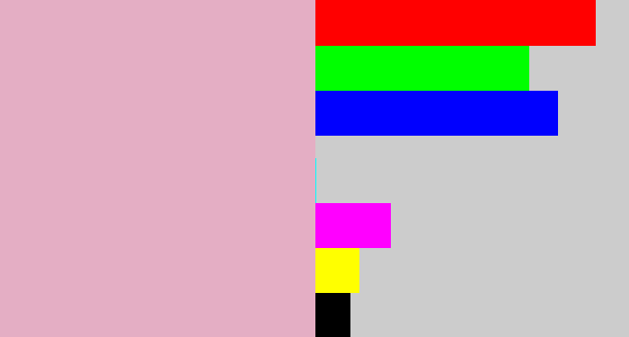 Hex color #e4aec4 - soft pink