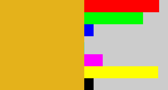 Hex color #e4b21b - squash