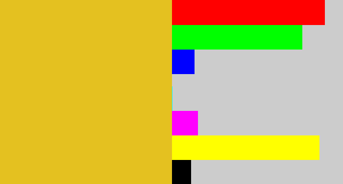 Hex color #e4c120 - piss yellow
