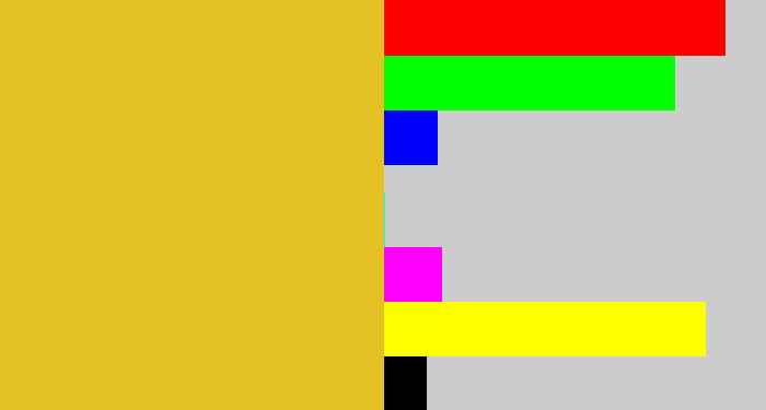 Hex color #e4c224 - piss yellow