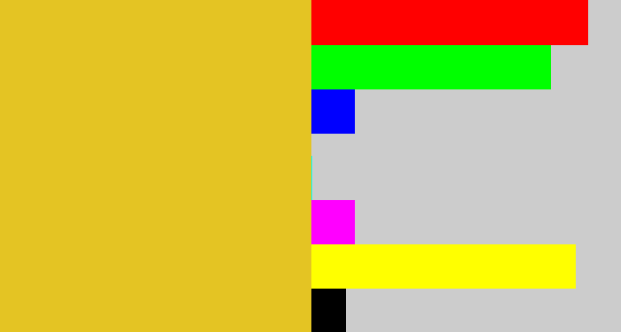 Hex color #e4c423 - piss yellow