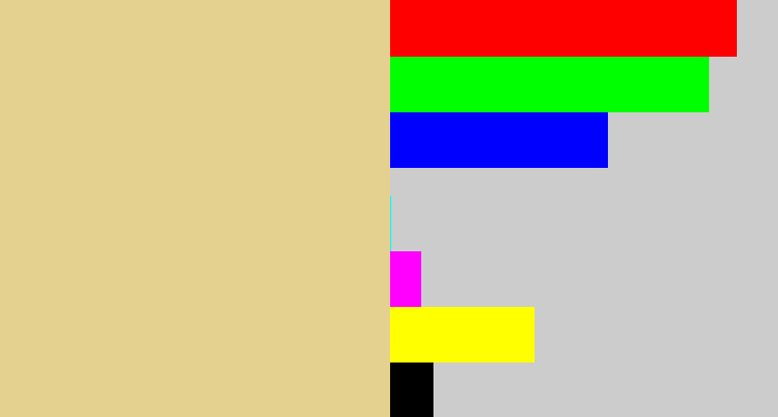 Hex color #e4d190 - beige