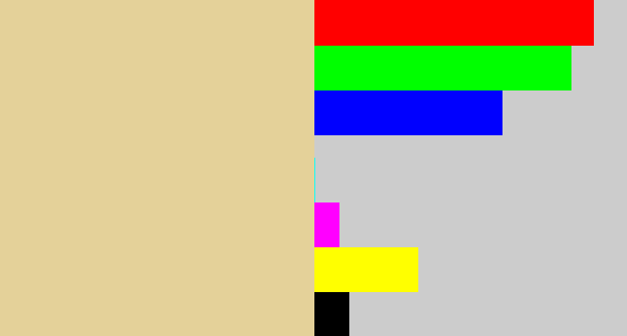 Hex color #e4d199 - beige