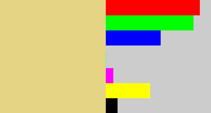 Hex color #e4d484 - sand