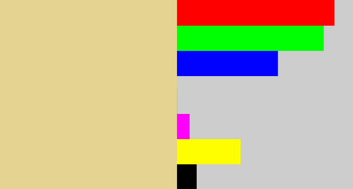 Hex color #e4d491 - beige