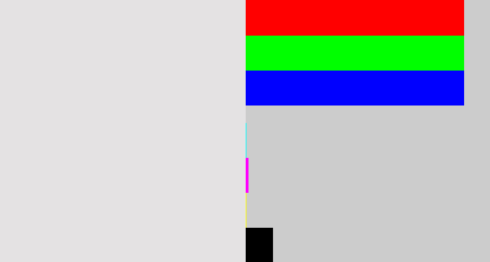Hex color #e4e2e3 - light grey