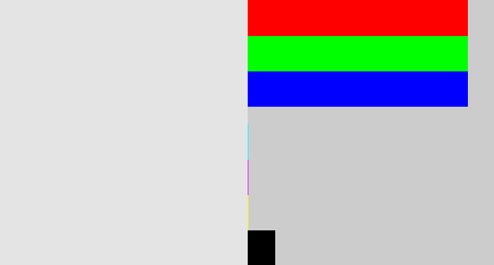 Hex color #e4e4e4 - light grey