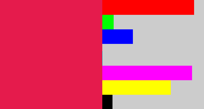 Hex color #e51b4c - lipstick