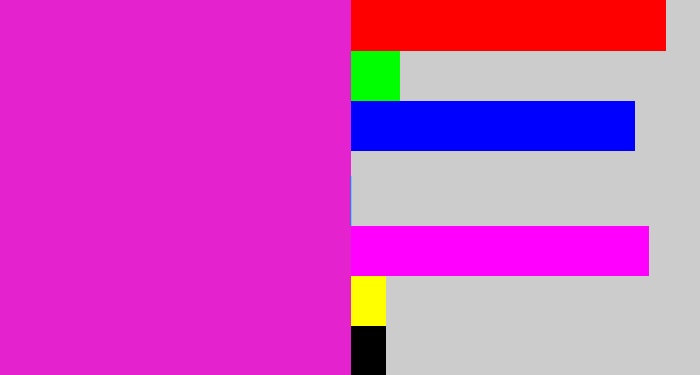 Hex color #e523ce - purple/pink