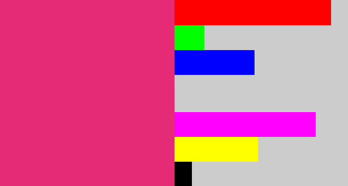 Hex color #e52b76 - darkish pink