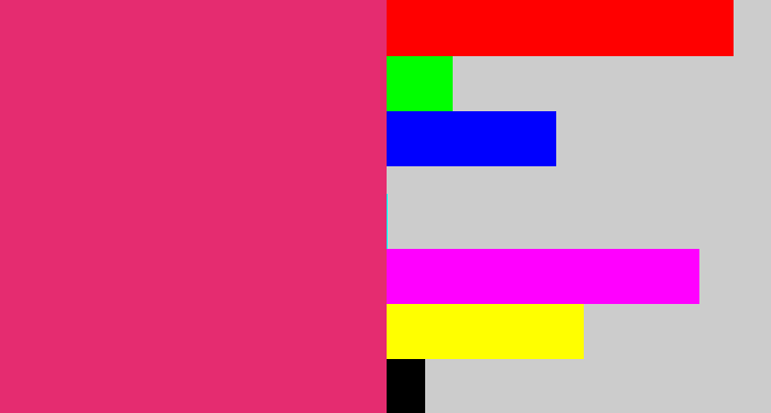 Hex color #e52c70 - darkish pink