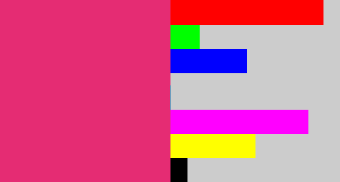 Hex color #e52c73 - darkish pink