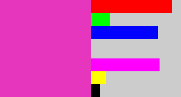 Hex color #e536bd - purpleish pink