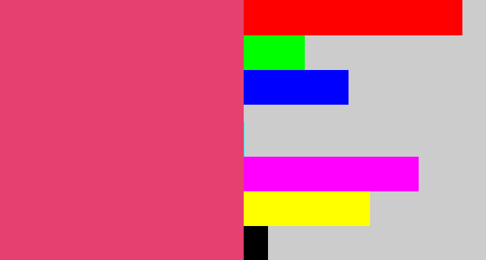 Hex color #e5406e - darkish pink