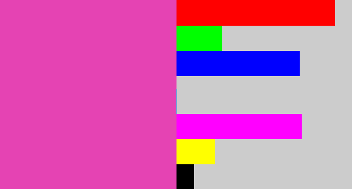 Hex color #e543b3 - purpleish pink