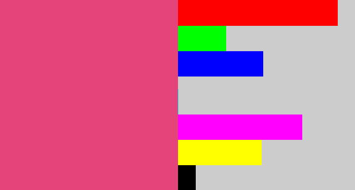 Hex color #e5447a - darkish pink