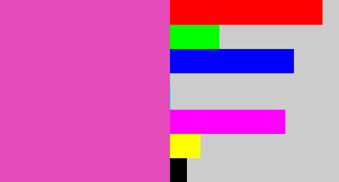 Hex color #e54abb - purpleish pink
