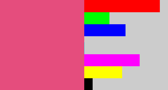 Hex color #e54d7d - darkish pink