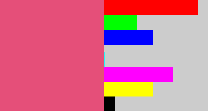 Hex color #e54f79 - darkish pink