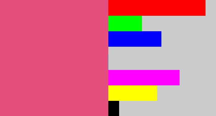 Hex color #e54f7e - darkish pink