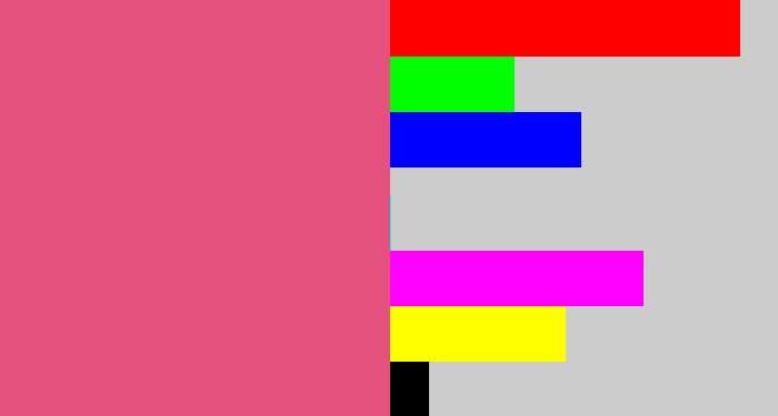 Hex color #e5517d - darkish pink
