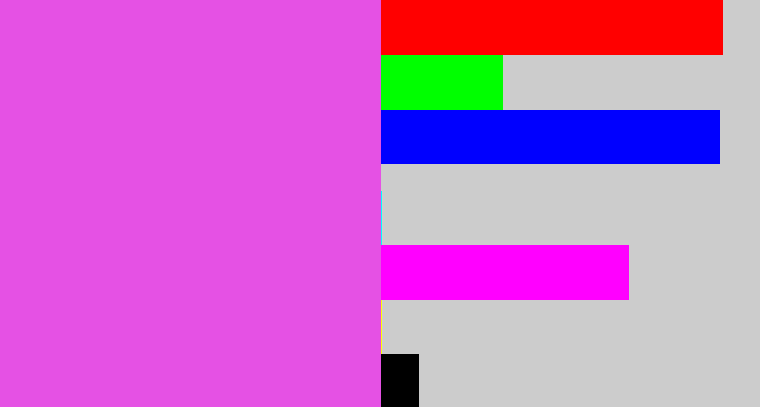 Hex color #e551e4 - pink purple