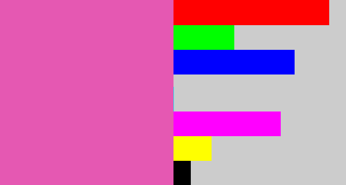 Hex color #e558b2 - pale magenta