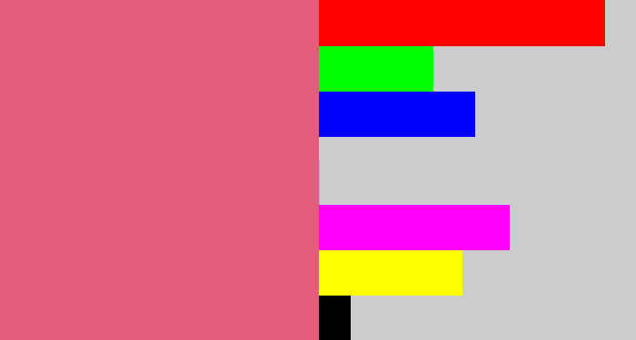 Hex color #e55c7d - pinkish