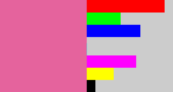 Hex color #e5639d - medium pink
