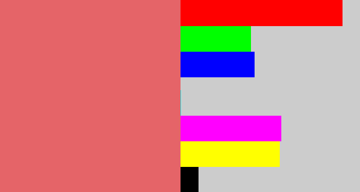 Hex color #e56468 - pastel red