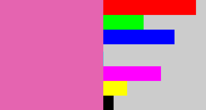 Hex color #e564b0 - pale magenta