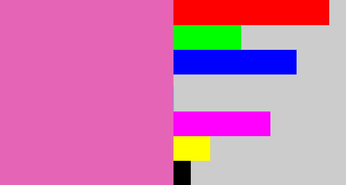 Hex color #e564b6 - pale magenta