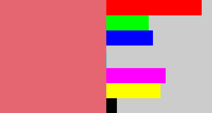 Hex color #e56570 - pinkish
