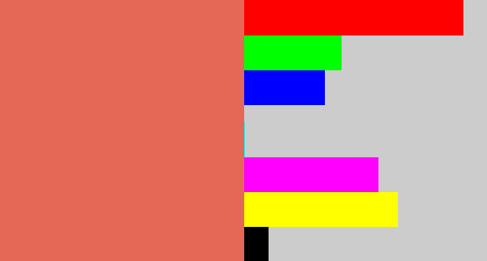 Hex color #e56755 - pastel red