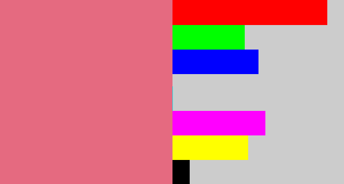 Hex color #e56a80 - pinkish