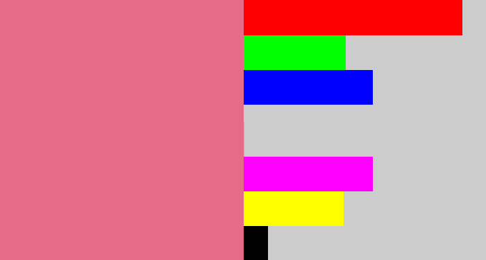 Hex color #e56b86 - pinkish
