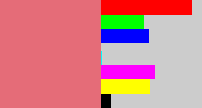 Hex color #e56c78 - pinkish