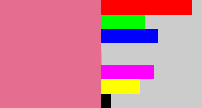 Hex color #e56d8f - rosy pink