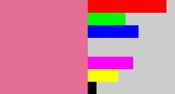 Hex color #e56d94 - medium pink