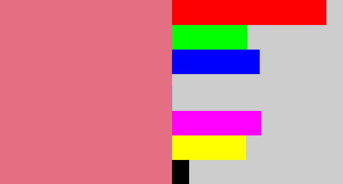 Hex color #e56f82 - pinkish