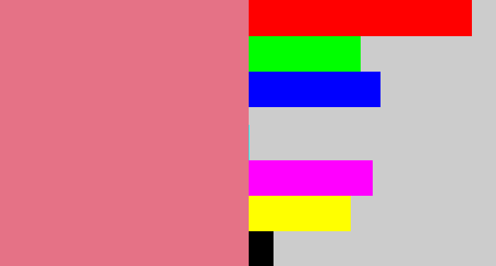 Hex color #e57286 - pinkish