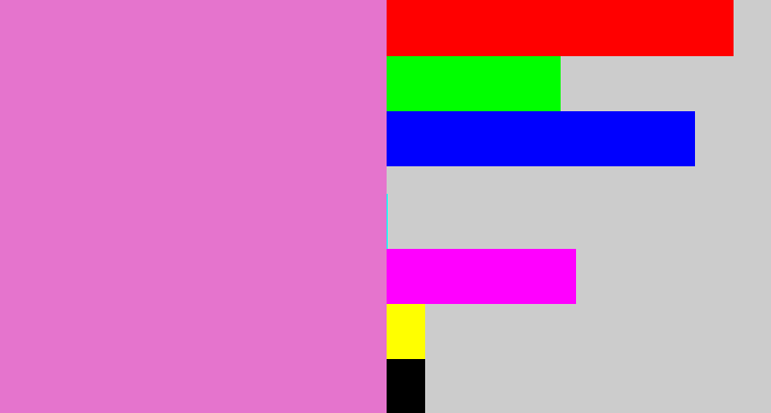 Hex color #e574cd - lavender pink