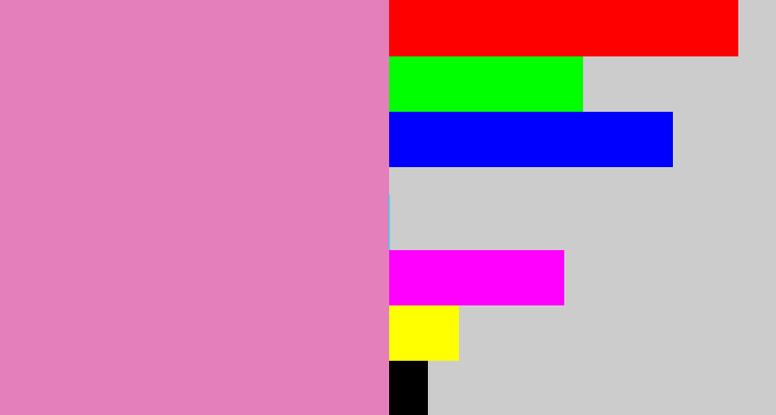 Hex color #e57fbb - pink