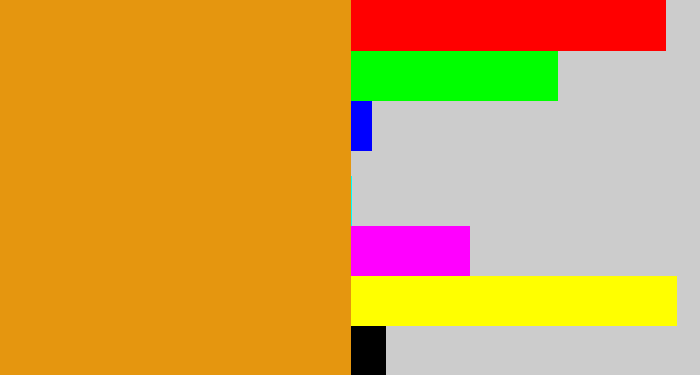 Hex color #e5960f - squash