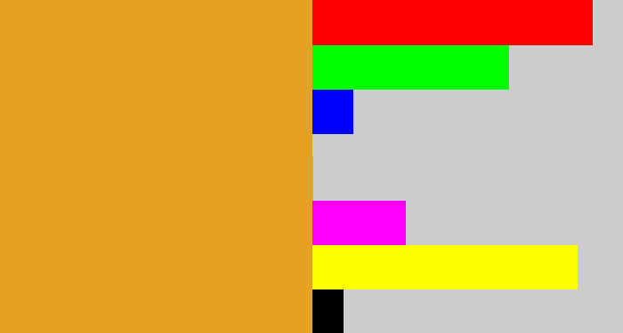 Hex color #e5a122 - squash