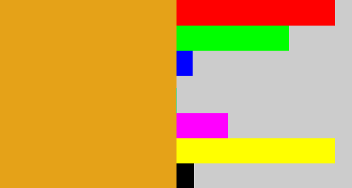 Hex color #e5a218 - squash