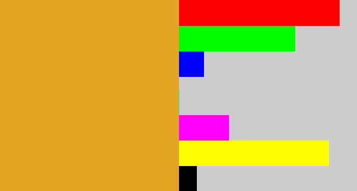 Hex color #e5a524 - squash