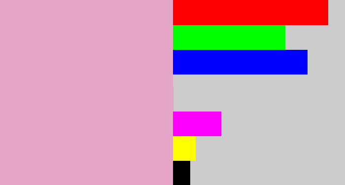 Hex color #e5a5c7 - soft pink